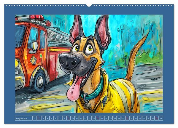 Produktbild: Malinois Fun. Lustige Cartoons vom Diensthund des Jahres! (hochwertiger Premium Wandkalender 2026 DIN A2 quer), Kunstdruck in Hochglanz