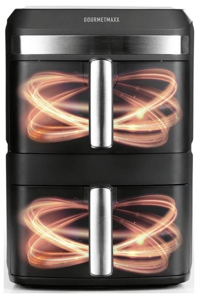 Produktbild: GourmetMaxx 16818 Hei&szlig;luft-Fritteuse 12l 2800W Antihaftbeschichtung, BPA-frei, Cool-Touch-Geh&auml;use, digitaler Timer, Grillfunktion