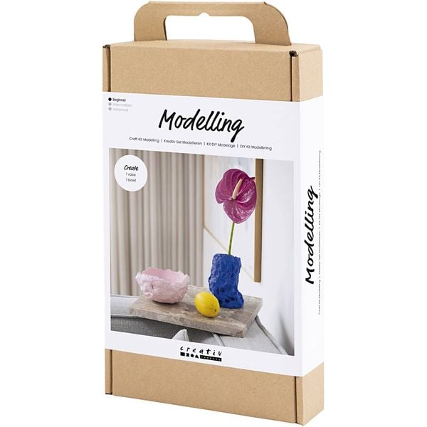 Produktbild: Creativ Company DIY Sets Modellieren Kreativ Set Modellieren, Vase und Schale, Kreativ Box