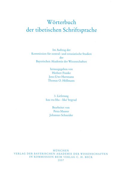 Produktbild: W&ouml;rterbuch der tibetischen Schriftsprache 3. Lieferung