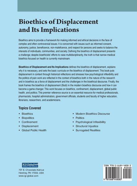 Produktbild: Bioethics of Displacement and Its Implications