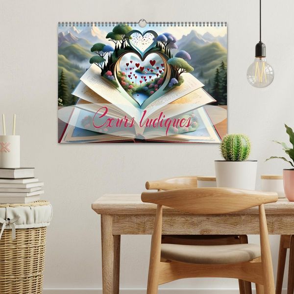Produktbild: C&oelig;urs ludiques (Calendrier mural 2026 DIN A3 vertical), CALVENDO calendrier mensuel
