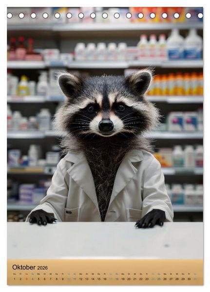 Produktbild: Der tierisch lustige Apotheker-Kalender (Tischkalender 2026 DIN A5 hoch), CALVENDO Monatskalender