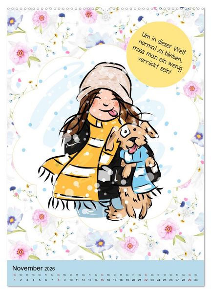 Produktbild: Lachen ist gesund! Aufmunternde und lustige Spr&uuml;che (Wandkalender 2026 DIN A2 hoch), CALVENDO Monatskalender