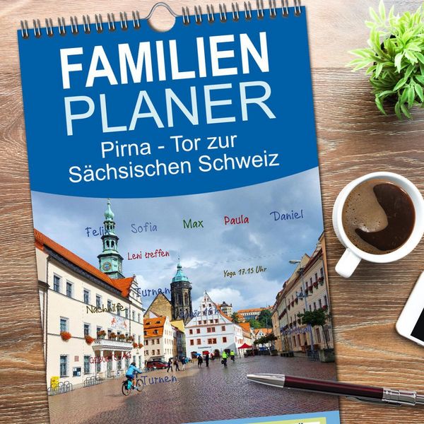 Produktbild: Familienplaner 2026 - Pirna - Tor zur S&auml;chsischen Schweiz mit 5 Spalten (Wandkalender, 21 x 45 cm) CALVENDO
