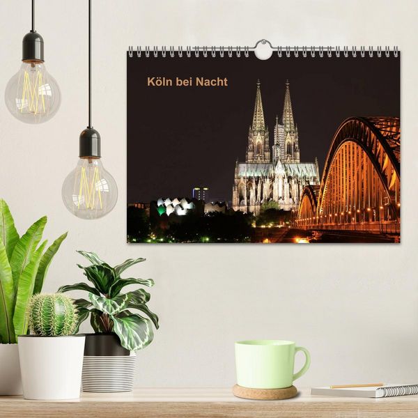 Produktbild: K&ouml;ln bei Nacht (Wandkalender 2026 DIN A4 quer), CALVENDO Monatskalender