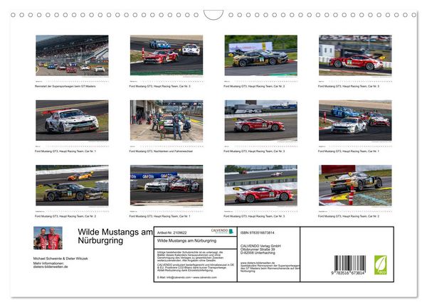 Produktbild: Wilde Mustangs am N&uuml;rburgring (Wandkalender 2026 DIN A3 quer), CALVENDO Monatskalender