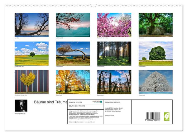 Produktbild: B&auml;ume sind Tr&auml;ume (hochwertiger Premium Wandkalender 2027 DIN A2 quer), Kunstdruck in Hochglanz