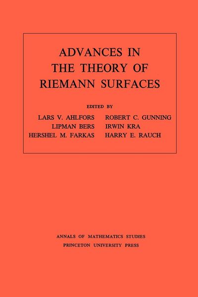 Produktbild: Advances in the Theory of Riemann Surfaces