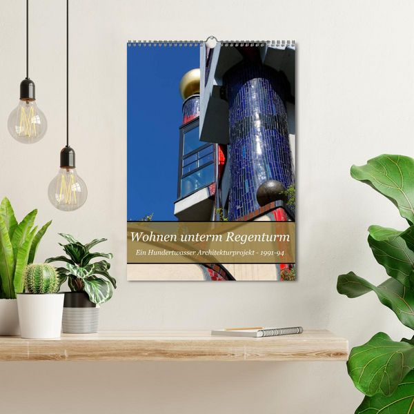 Produktbild: Wohnen unterm Regenturm - Ein Hundertwasser Architekturprojekt, 1991-94 (Wandkalender 2026 DIN A3 hoch), CALVENDO Monatskalender