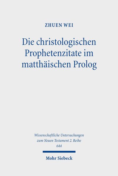 Produktbild: Die christologischen Prophetenzitate im matth&auml;ischen Prolog