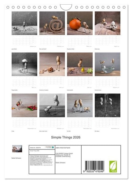 Produktbild: Simple Things 2026 (Wandkalender 2026 DIN A4 hoch), CALVENDO Monatskalender