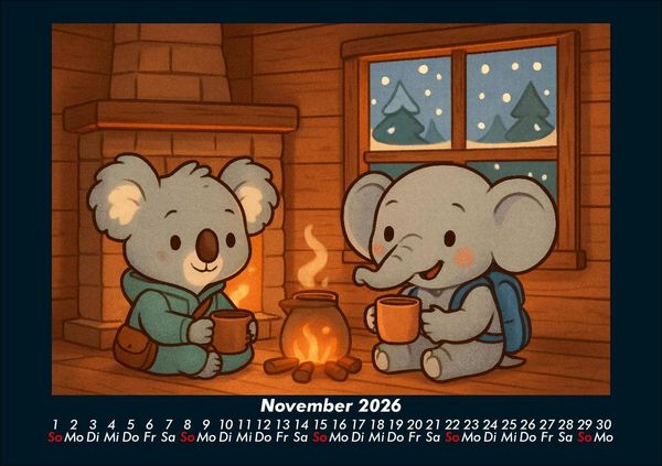 Produktbild: Kiki & Raffi - Reise durch Kanada 2026 Fotokalender DIN A5