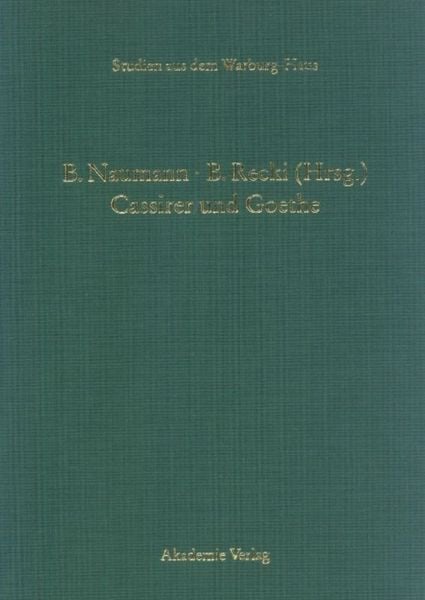 Produktbild: Cassirer und Goethe
