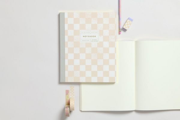 Produktbild: Notizbuch L, Schachbrettmuster, 80 Seiten, 100 g/m&sup2; Bambuspapier