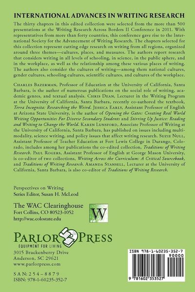 Produktbild: International Advances in Writing Research