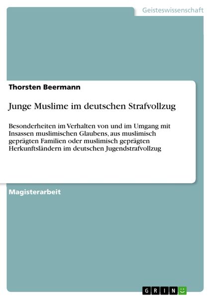 Produktbild: Junge Muslime im deutschen Strafvollzug
