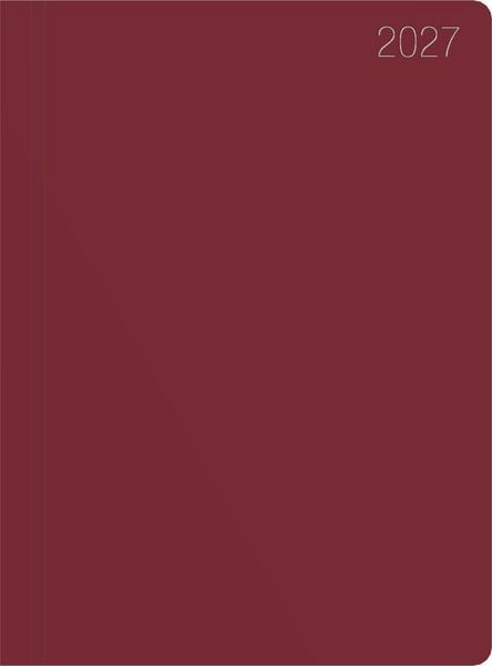 Produktbild: Taschenkalender 1T/1S bordeaux 2027