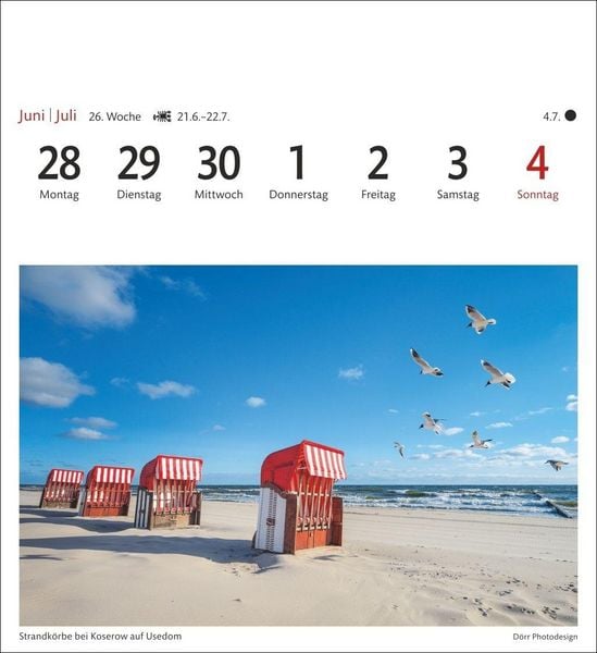 Produktbild: Ostseek&uuml;ste Sehnsuchtskalender 2027 - Wochenkalender mit 53 Postkarten