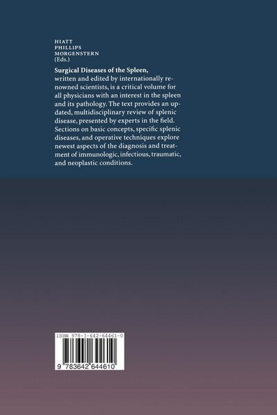 Produktbild: Surgical Diseases of the Spleen