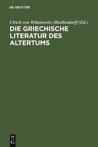 Produktbild: Die griechische Literatur des Altertums
