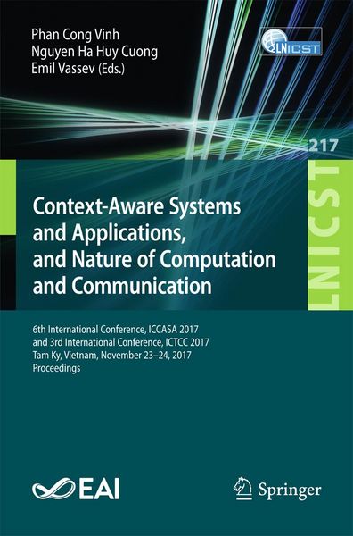 Produktbild: Context-Aware Systems and Applications, and Nature of Computation and Communication