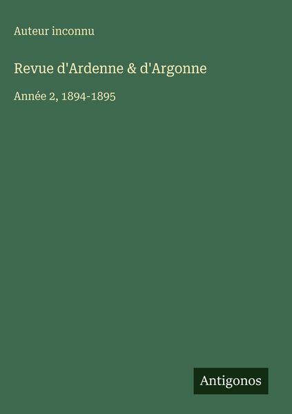 Produktbild: Revue d'Ardenne & d'Argonne
