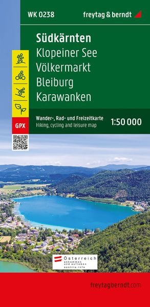 Produktbild: Südkärnten - Klopeiner See - Völkermarkt - Bleiburg - Karawanken, Wander + Radkarte 1:50.000