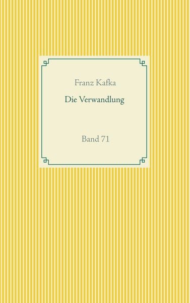 Die Verwandlung, Taschenbuch von Franz Kafka, BoD – Books on Demand, 978-3-7519-2212-8