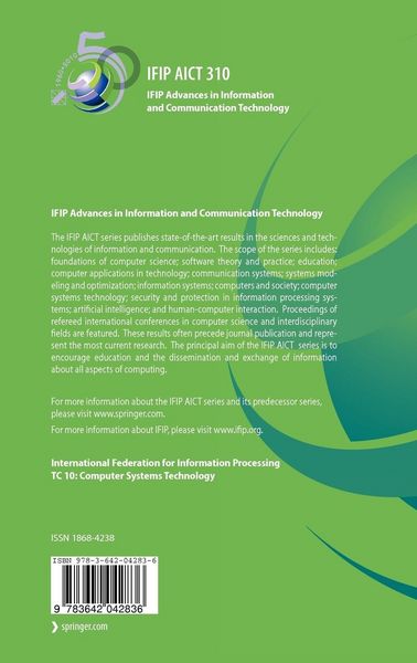 Produktbild: Analysis, Architectures and Modelling of Embedded Systems