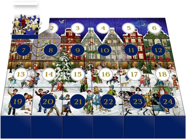 Produktbild: Puzzle-Adventskalender &ndash; Winterabend in der Stadt