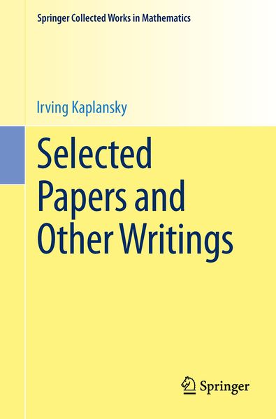 Produktbild: Selected Papers and Other Writings