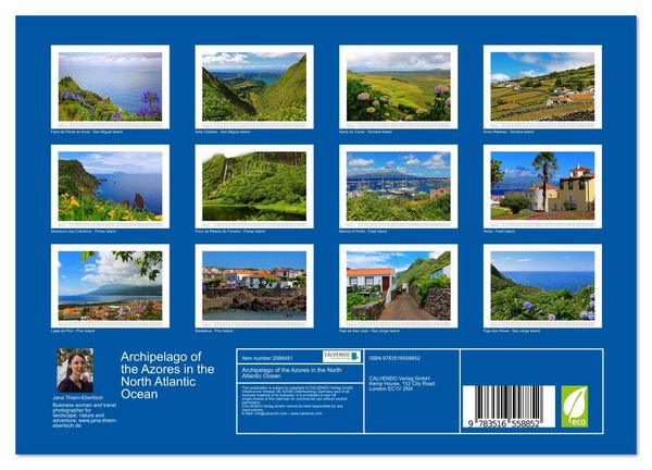 Produktbild: Archipelago of the Azores in the North Atlantic Ocean (Wall Calendar 2026 DIN A4 landscape), CALVENDO 12 Month Wall Calendar