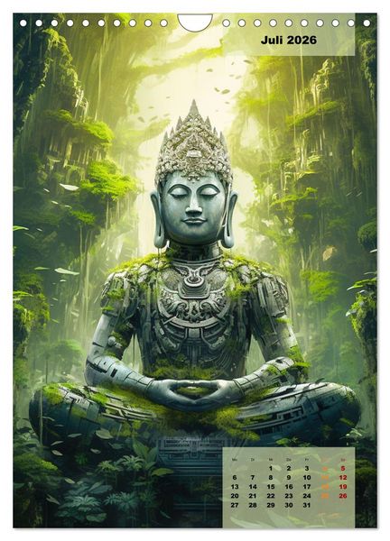 Produktbild: Jade Buddha - Finde die innere Mitte (Wandkalender 2026 DIN A4 hoch), CALVENDO Monatskalender