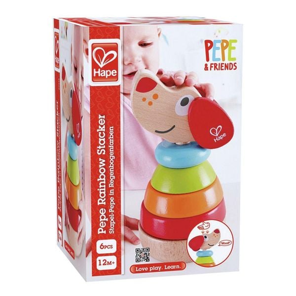 Hape Stapelhund Pepe Stapelspielzeug zum Aufstecken