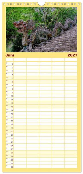 Produktbild: Familienplaner 2027 - Vietnams verborgenes Paradies mit 5 Spalten (Wandkalender, 21 x 45 cm) CALVENDO