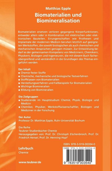 Produktbild: Biomaterialien und Biomineralisation
