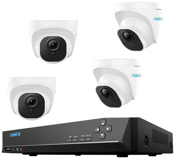 Reolink NVS8-5KD4-A rl5kd4 LAN IP-Überwachungskamera-Set 8-Kanal mit 4 Kameras 4096 x 2512 Pixel