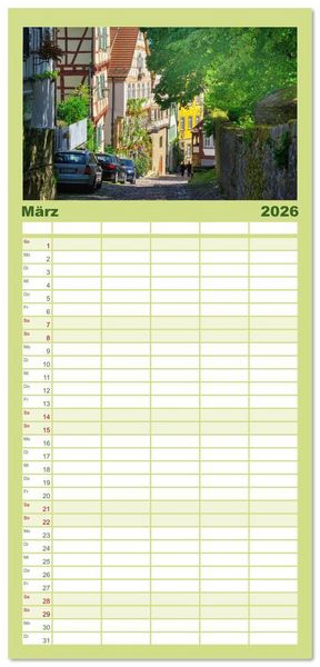 Produktbild: Familienplaner 2026 - Bad Wimpfen - Kurstadt am Neckar mit 5 Spalten (Wandkalender, 21 x 45 cm) CALVENDO