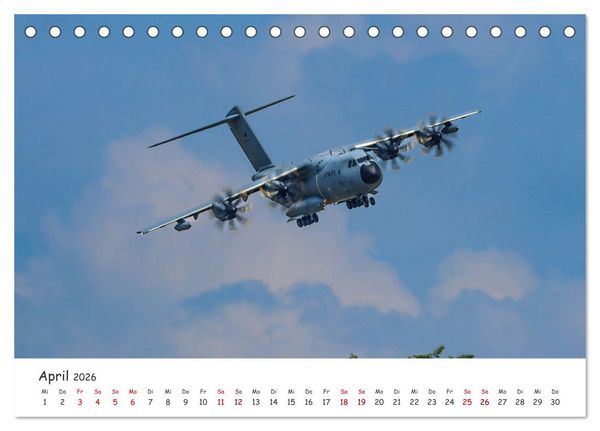 Produktbild: A400M LTG 62 (Tischkalender 2026 DIN A5 quer), CALVENDO Monatskalender
