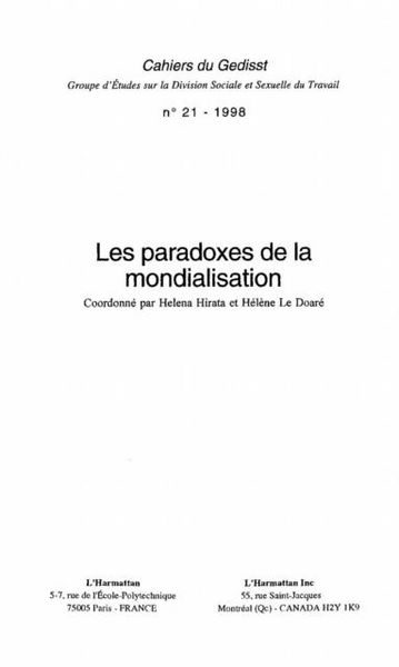 Produktbild: Les paradoxes de la mondialisation