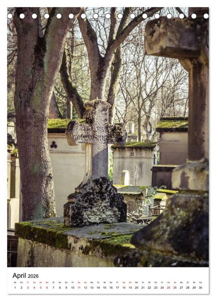 Produktbild: Le Cimeti&egrave;re du P&egrave;re-Lachaise in Paris (Tischkalender 2026 DIN A5 hoch), CALVENDO Monatskalender