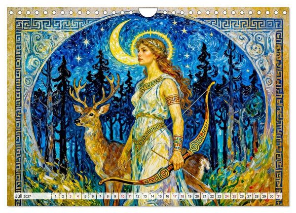 Produktbild: Die G&ouml;tter des Olymps - Die G&ouml;tter der Antike in epischen Bildern (Wandkalender 2027 DIN A4 quer), CALVENDO Monatskalender