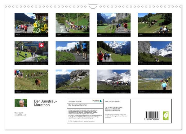 Produktbild: Der Jungfrau-Marathon (Wandkalender 2026 DIN A3 quer), CALVENDO Monatskalender