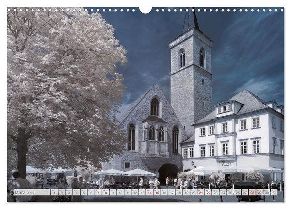 Produktbild: Erfurt - Infrarotfotografien von Kurt Lochte (Wandkalender 2026 DIN A3 quer), CALVENDO Monatskalender