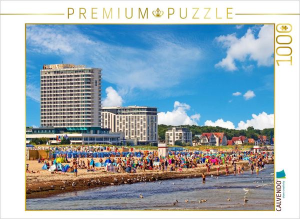 CALVENDO Puzzle Am Warnemünder Strand | 1000 Teile Lege-Größe 64x48cm Foto-Puzzle für glückliche Stunden