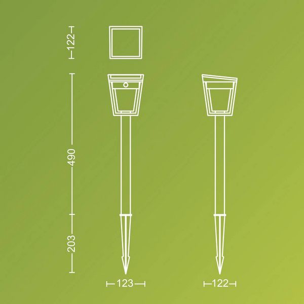 Produktbild: Philips LED 929004632001 Nissa Solar-Außenstandleuchte LED LED fest eingebaut 1.8W Schwarz