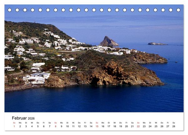 Produktbild: Die Liparischen Inseln (Tischkalender 2026 DIN A5 quer), CALVENDO Monatskalender