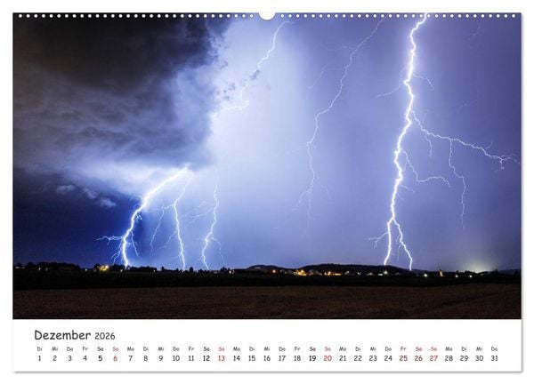 Produktbild: Gewitterwelten (Wandkalender 2026 DIN A2 quer), CALVENDO Monatskalender