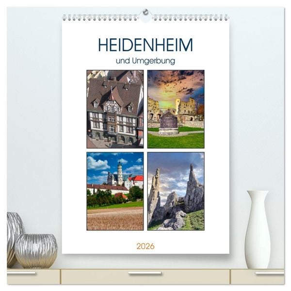 Produktbild: Heidenheim und Umgebung (hochwertiger Premium Wandkalender 2026 DIN A2 hoch), Kunstdruck in Hochglanz